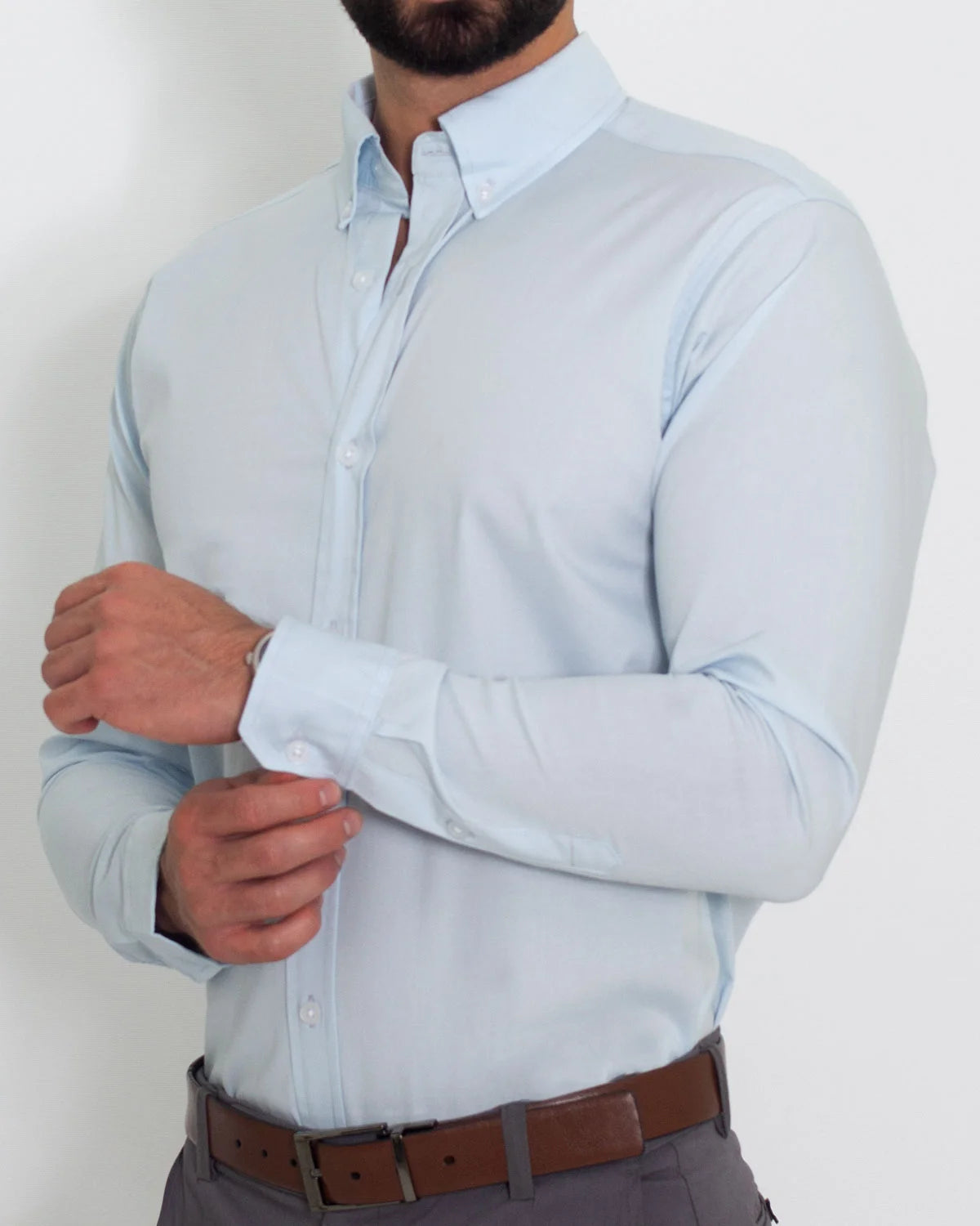 Camisa Flexible SlimFit Azul Claro