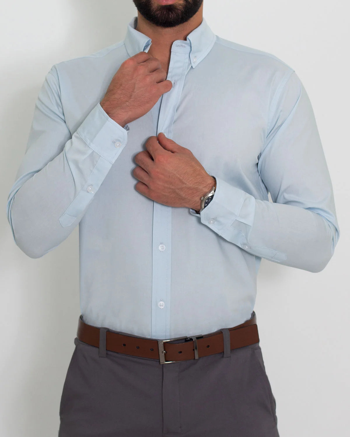 Camisa Flexible SlimFit Azul Claro