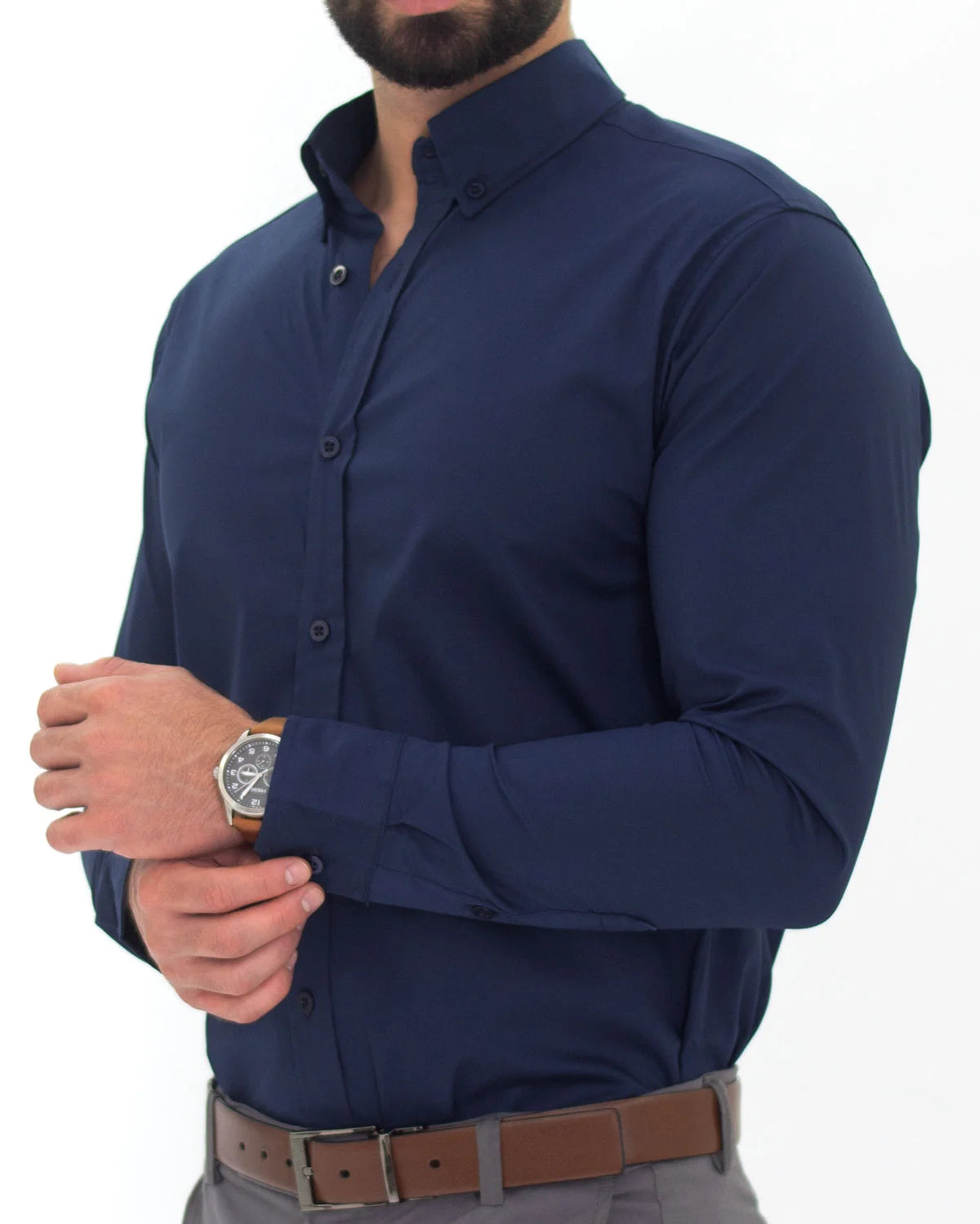 Camisa Flexible SlimFit Azul Rey