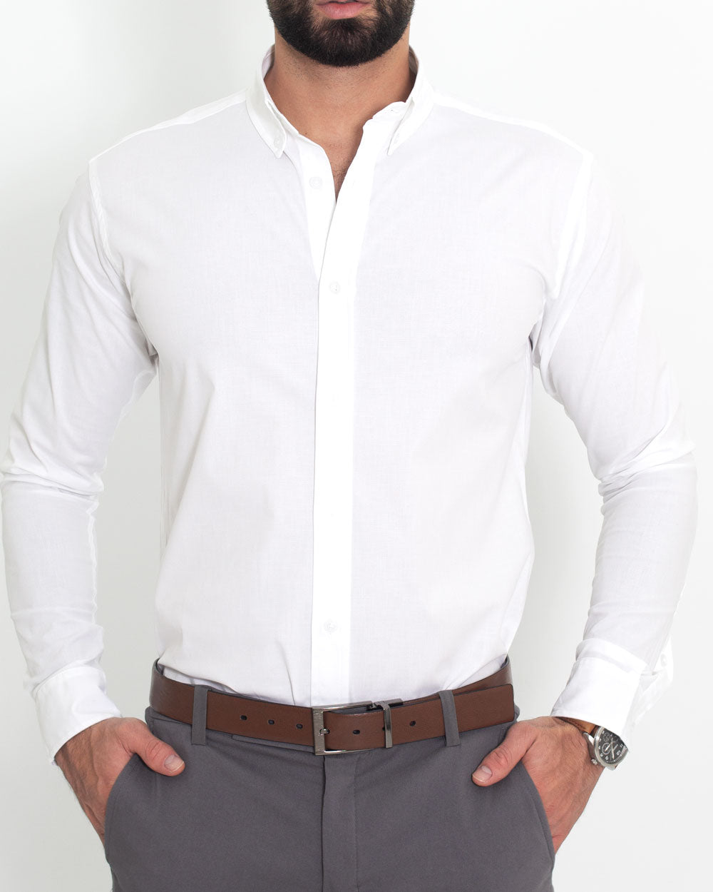 Camisa Flexible SlimFit Blanca
