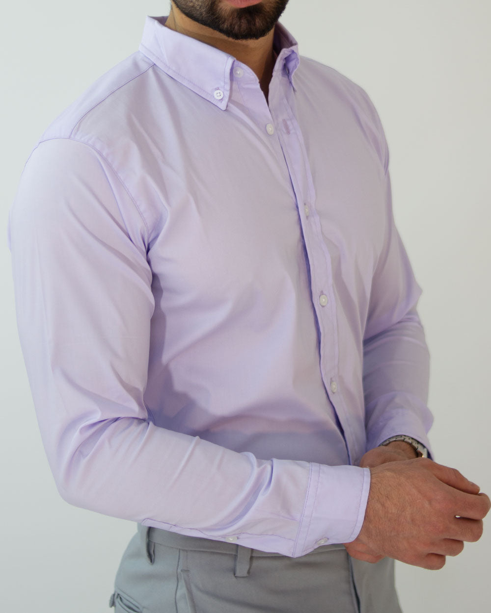 Camisa Flexible SlimFit Lila