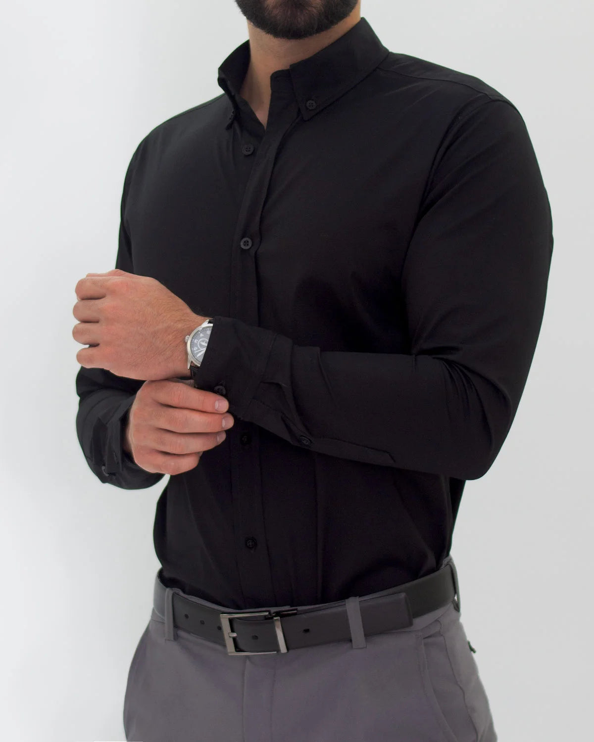 Camisa Flexible SlimFit Negro