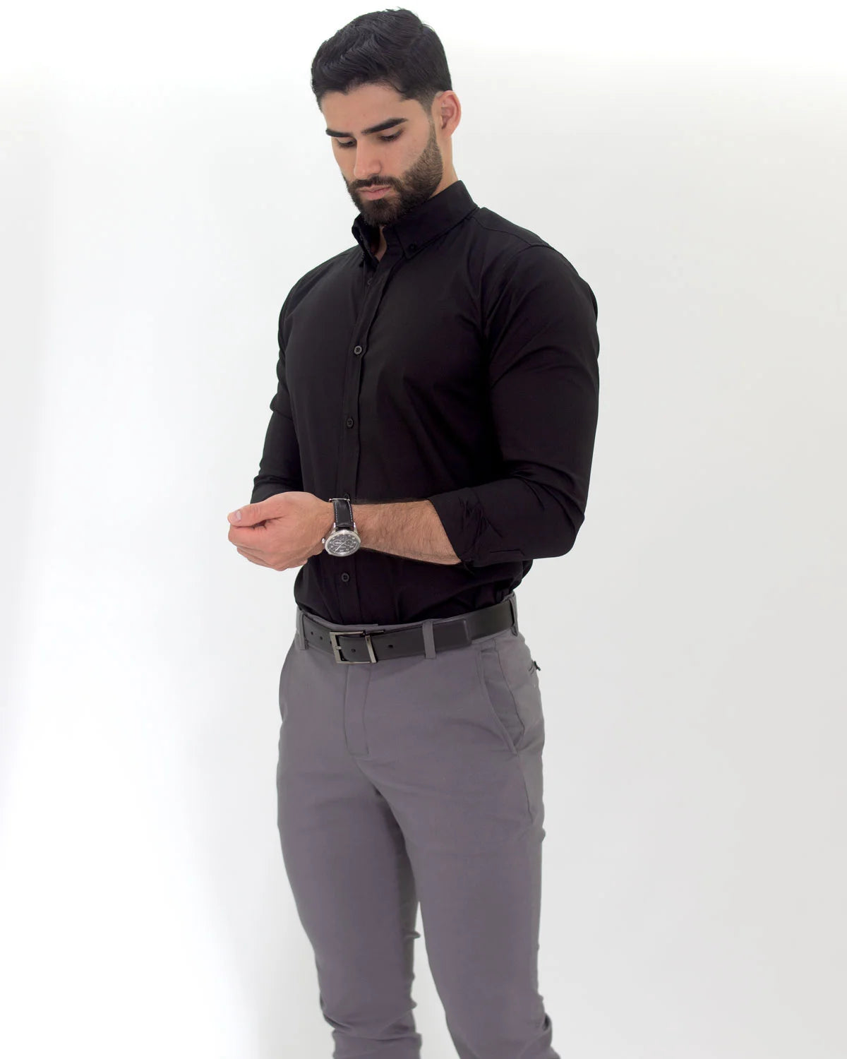Camisa Flexible SlimFit Negro
