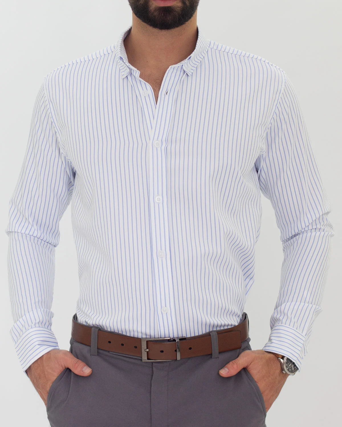 Camisa SlimFit Rayas Azul