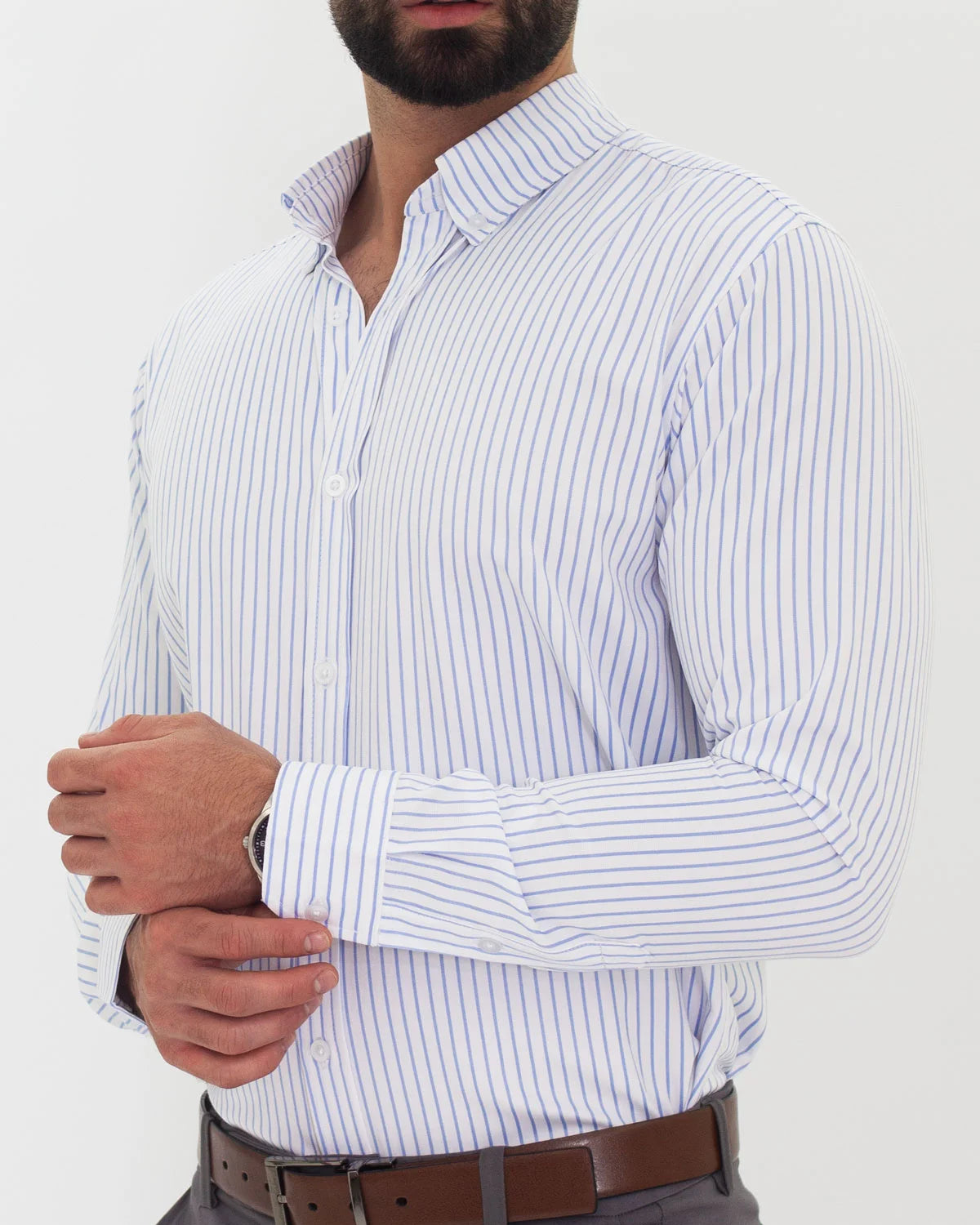 Camisa SlimFit Rayas Azul
