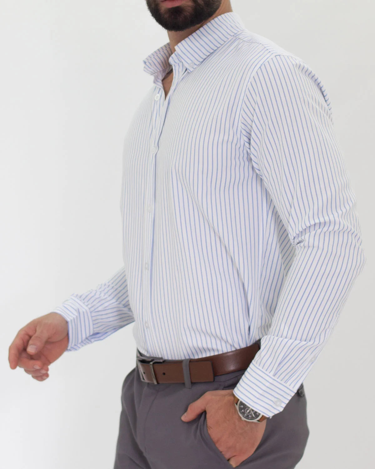 Camisa SlimFit Rayas Azul