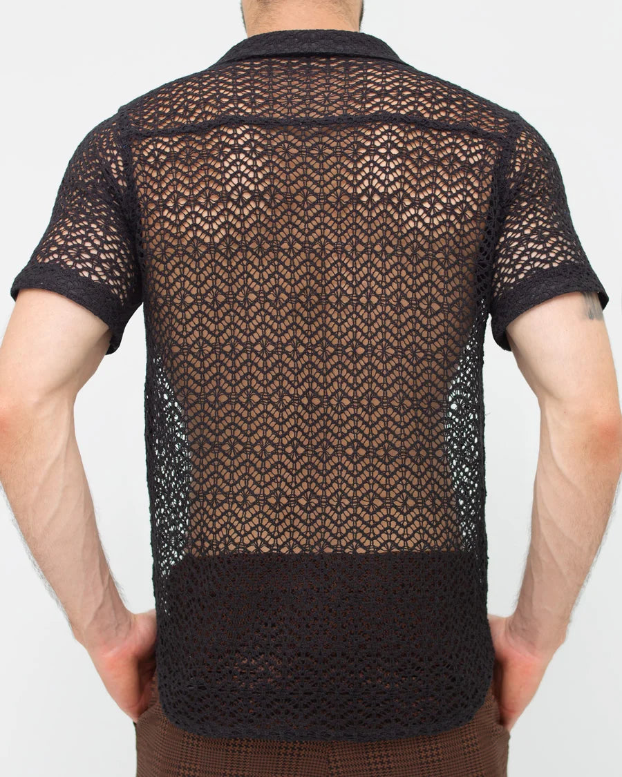 Black Mesh Shirt