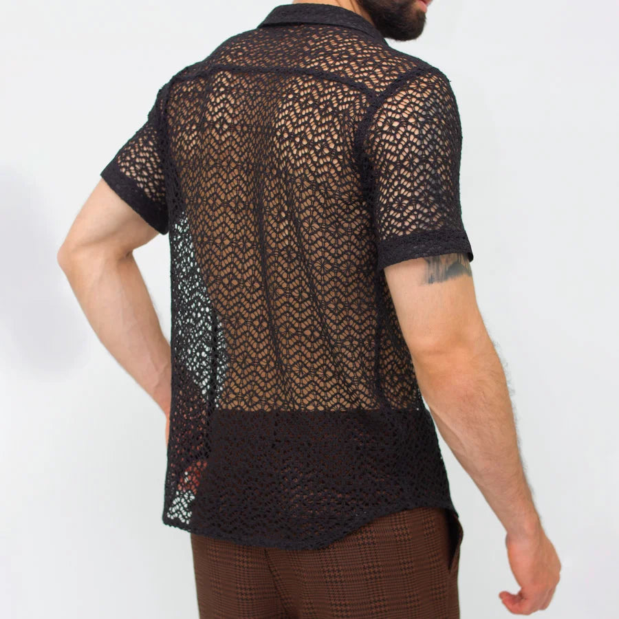 Black Mesh Shirt
