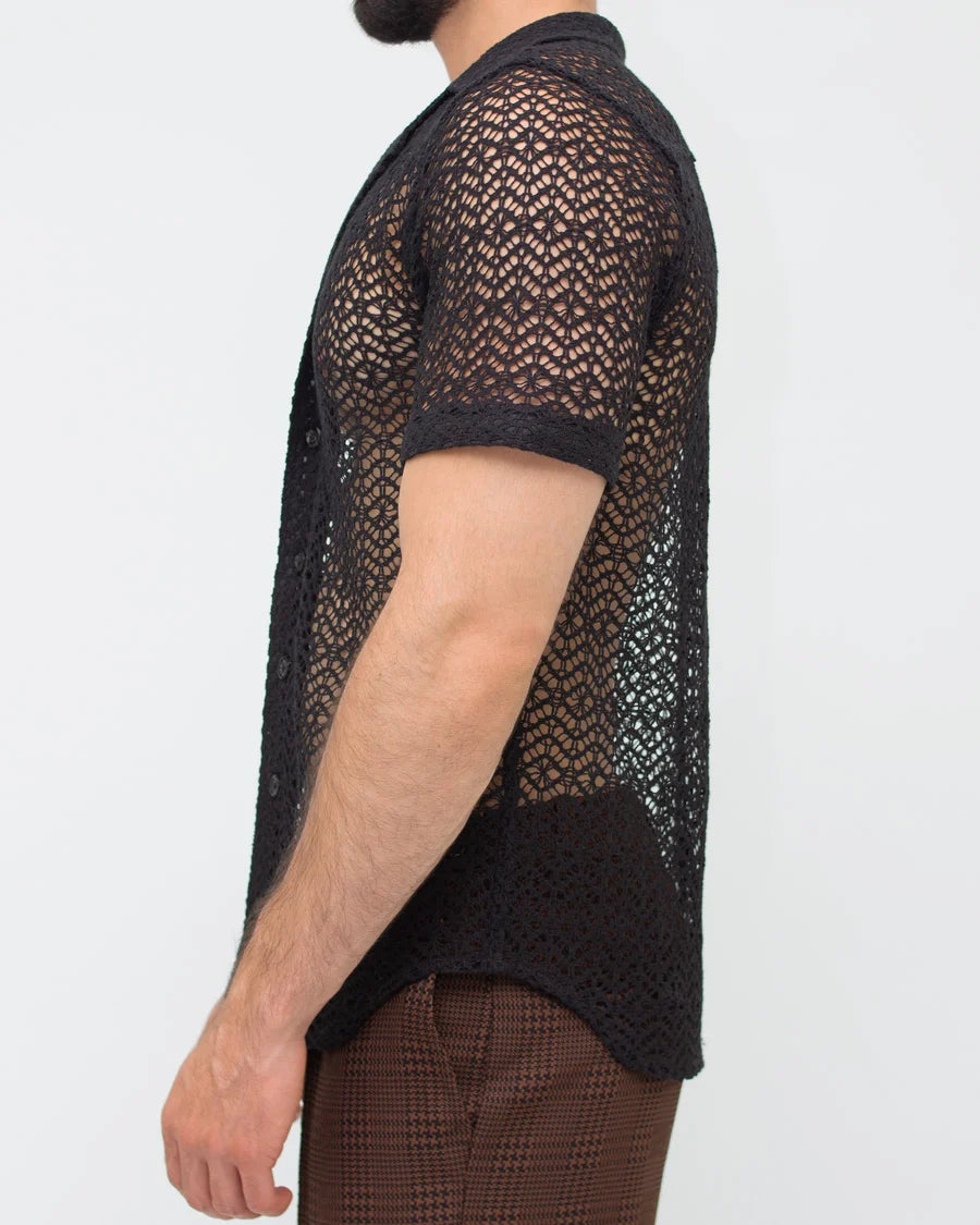 Black Mesh Shirt