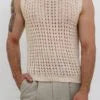 Camiseta Malla Tejido Artesanal Beige