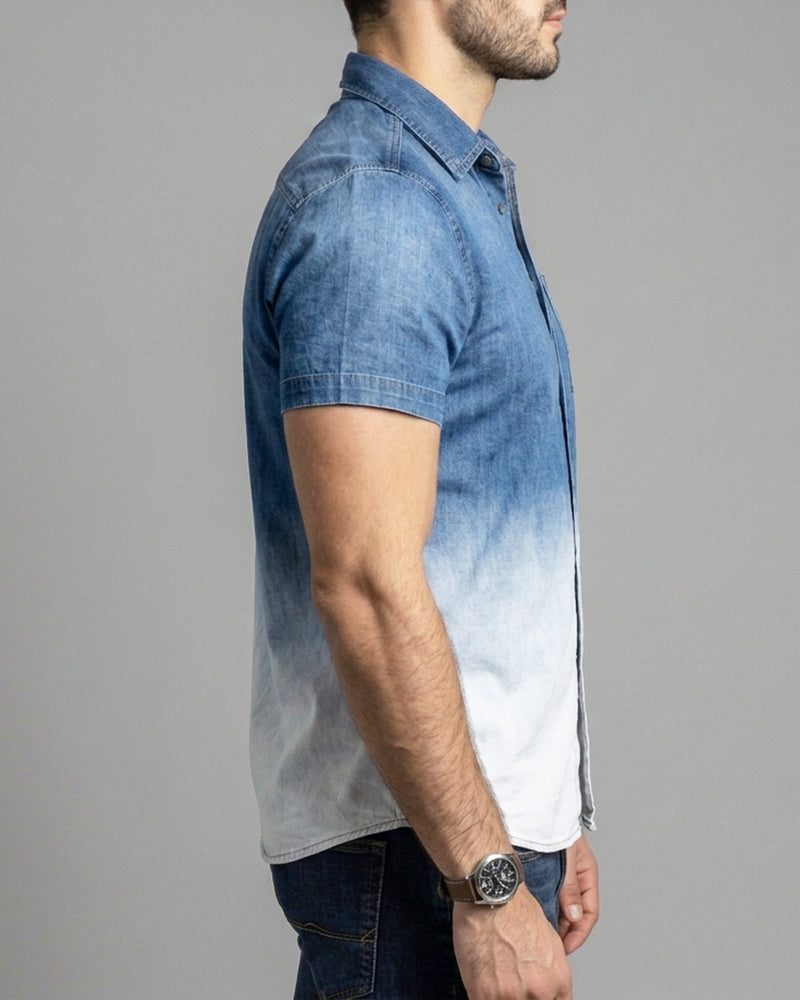 Flexible Light Gray Short-Sleeve Shirt