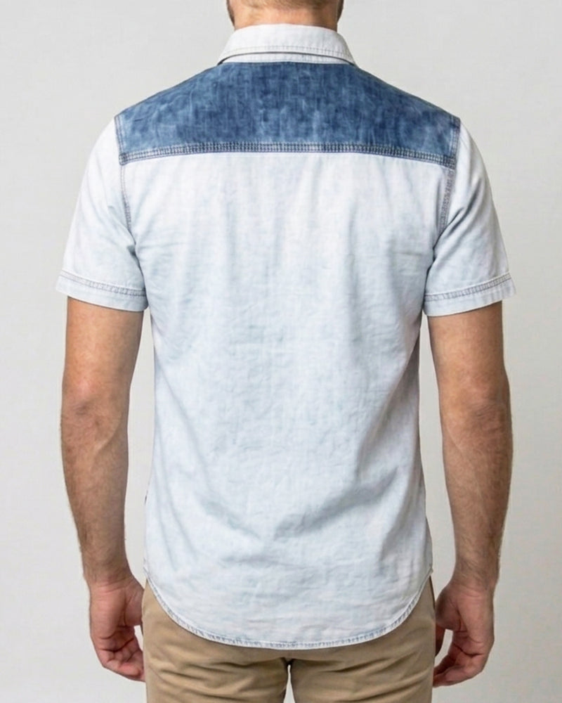 Flexible Light Gray Short-Sleeve Shirt