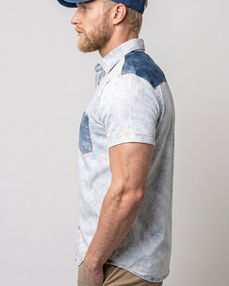 Flexible Light Gray Short-Sleeve Shirt