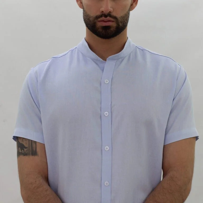 Camisa de Lino Cuello Neru