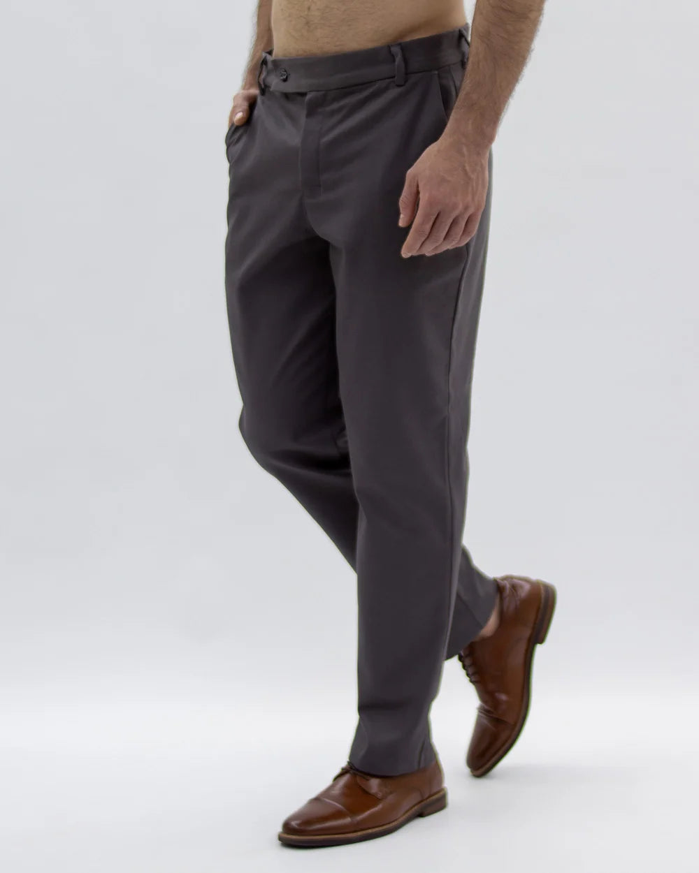 Pantalón Clásico Recto Gris