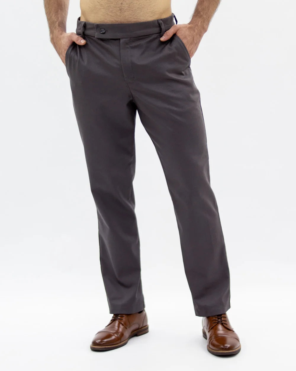 Pantalón Clásico Recto Gris