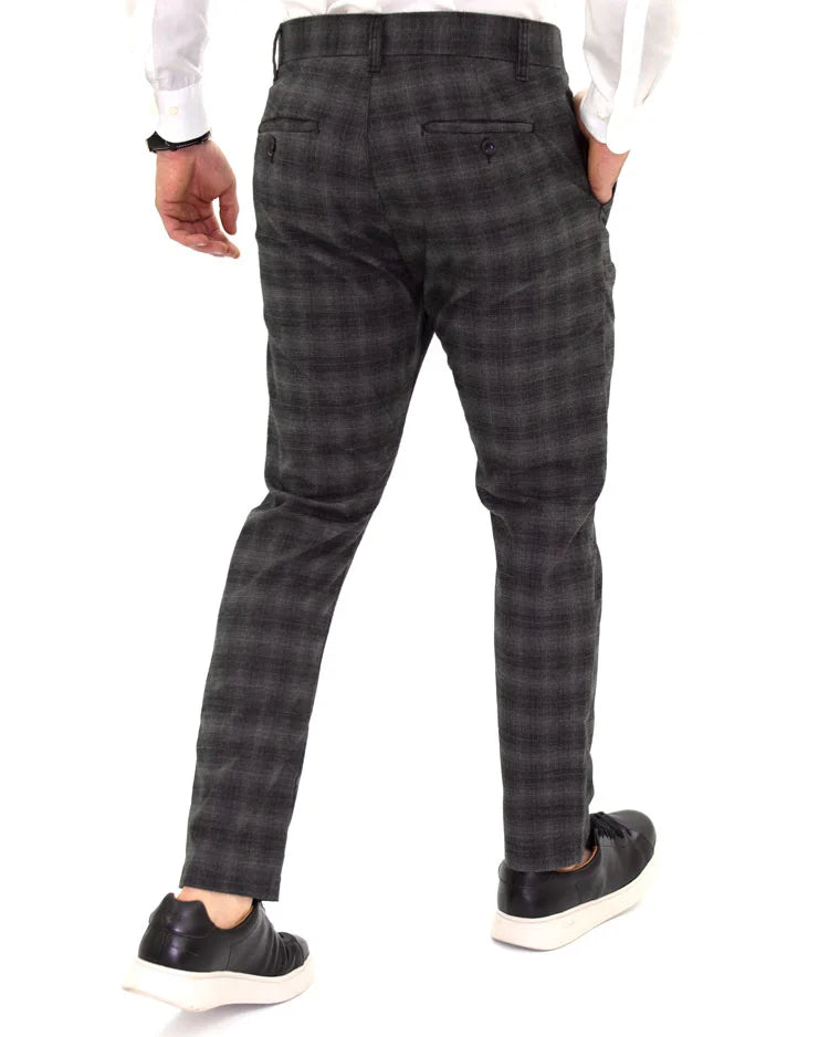 Classic Grey Checked Trousers