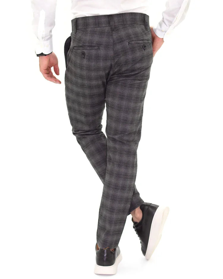 Classic Grey Checked Trousers