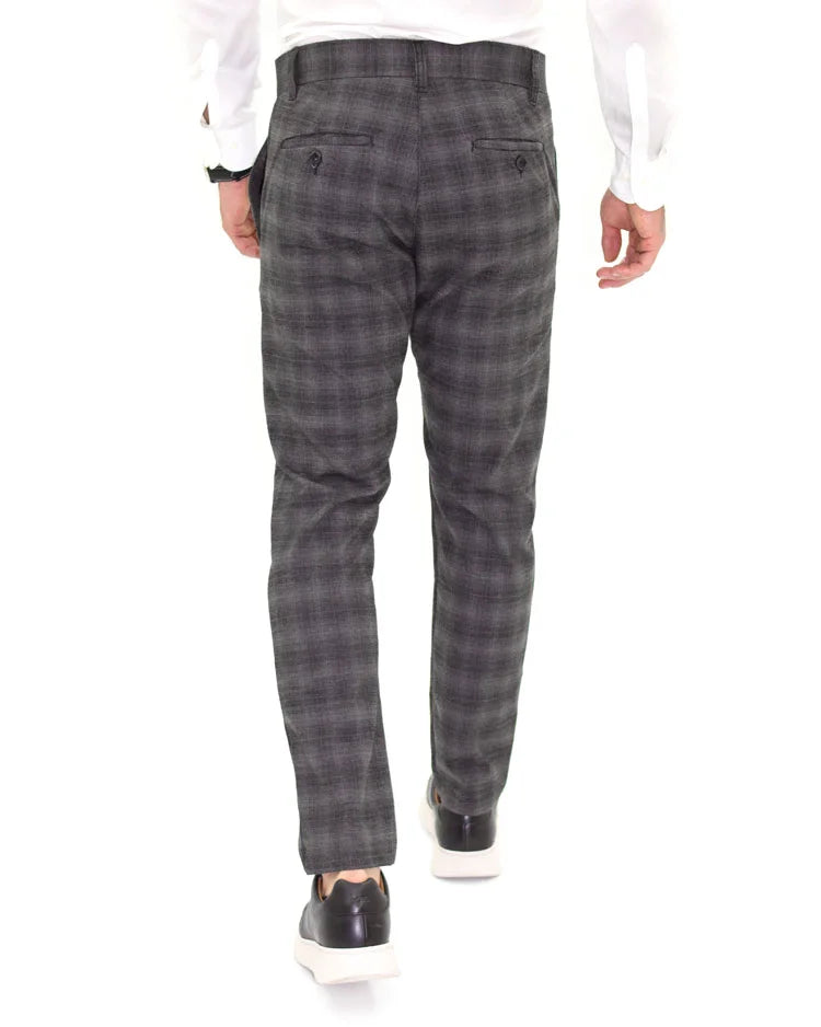 Classic Grey Checked Trousers