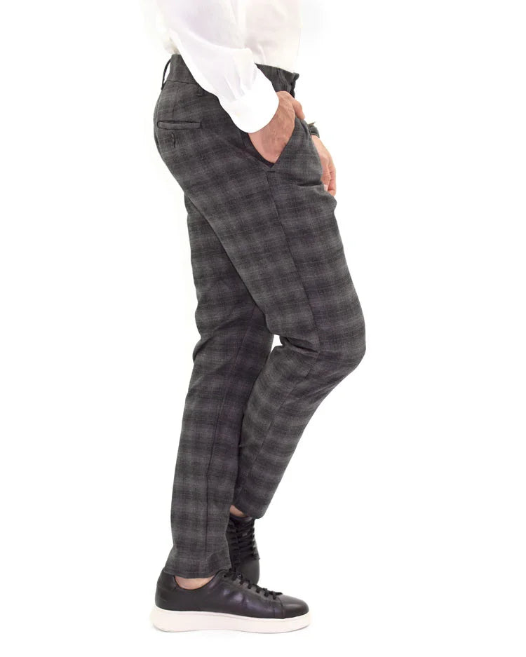 Classic Grey Checked Trousers