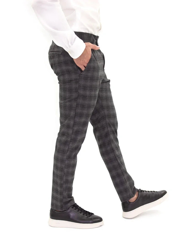 Classic Grey Checked Trousers