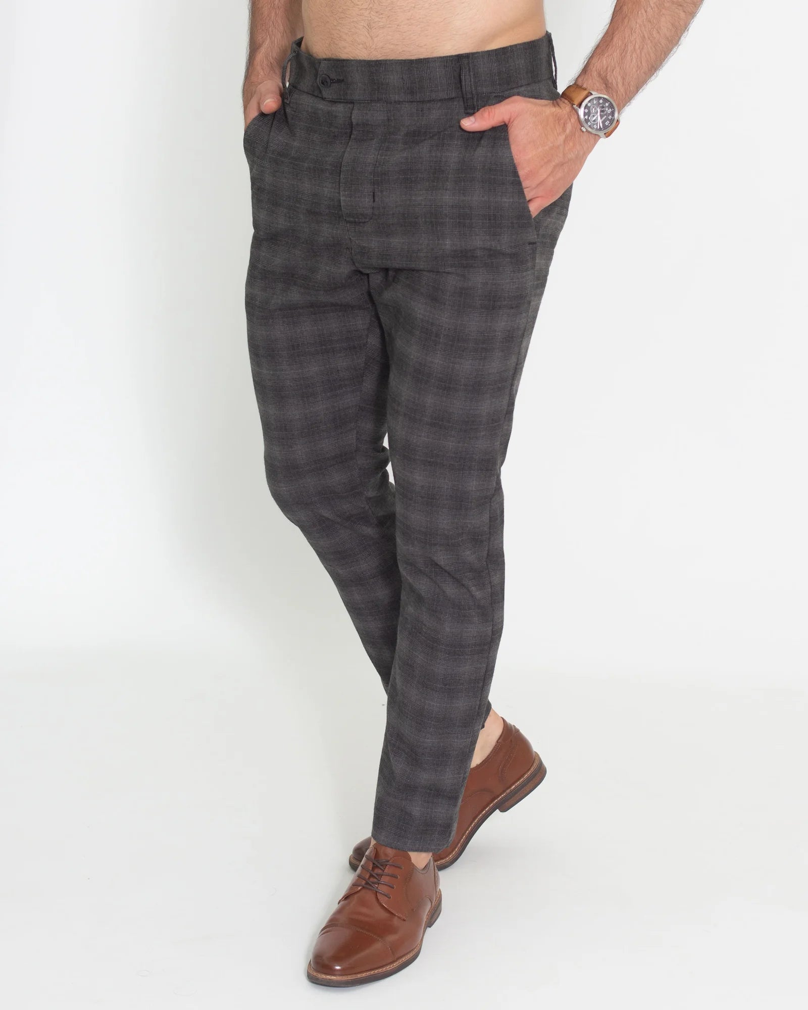 Classic Grey Checked Trousers