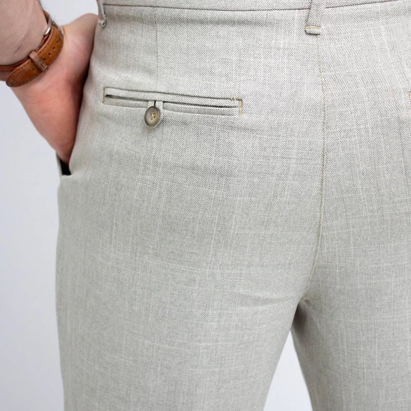 Classic Green Linen Trousers