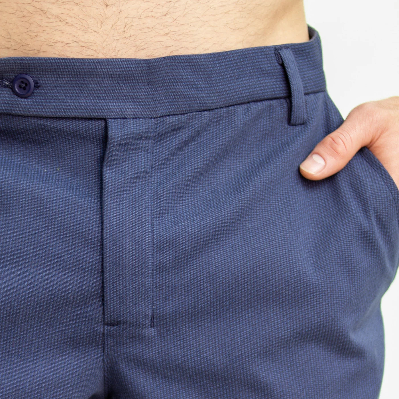 Classic Straight Navy Blue Trousers