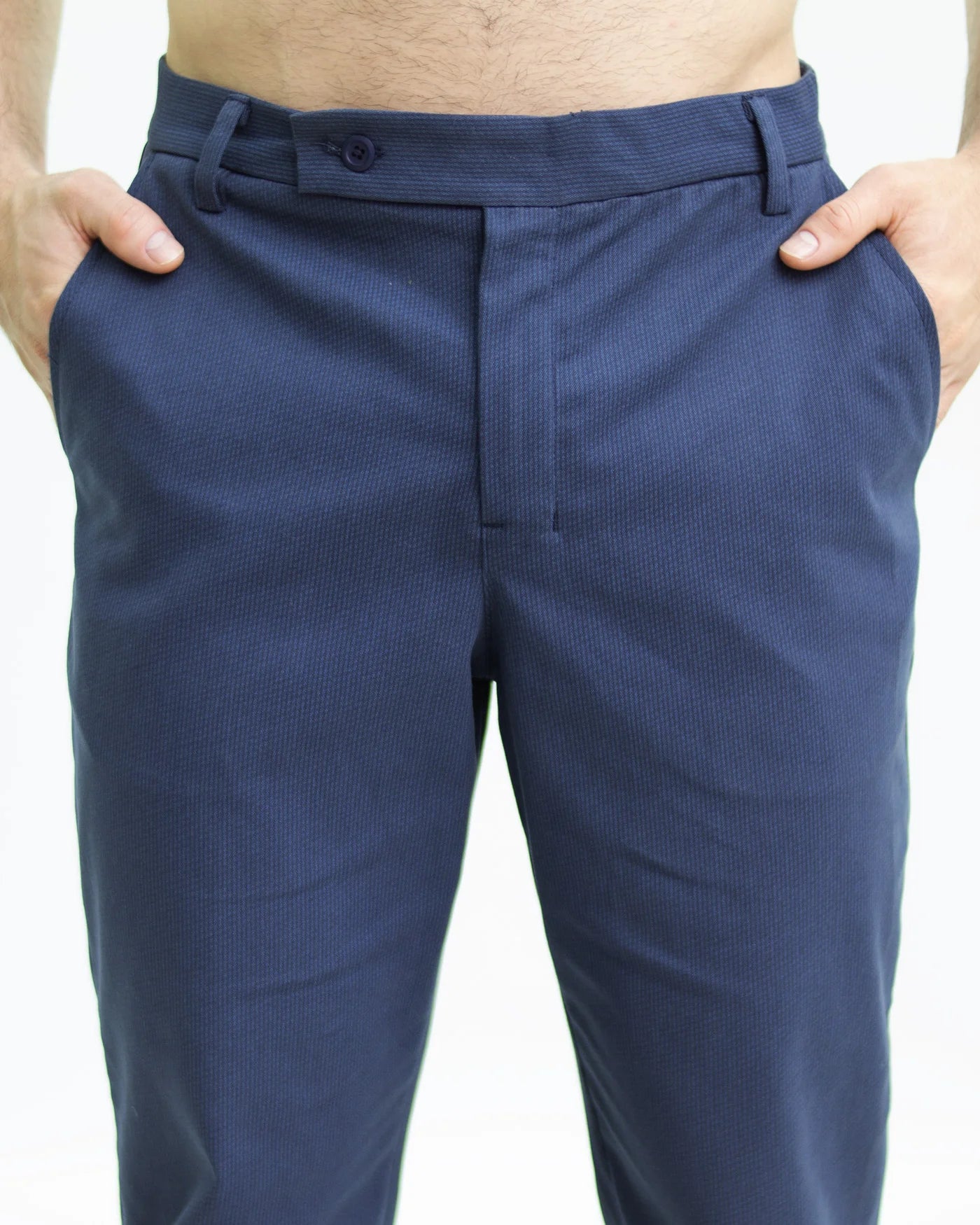 Classic Straight Navy Blue Trousers