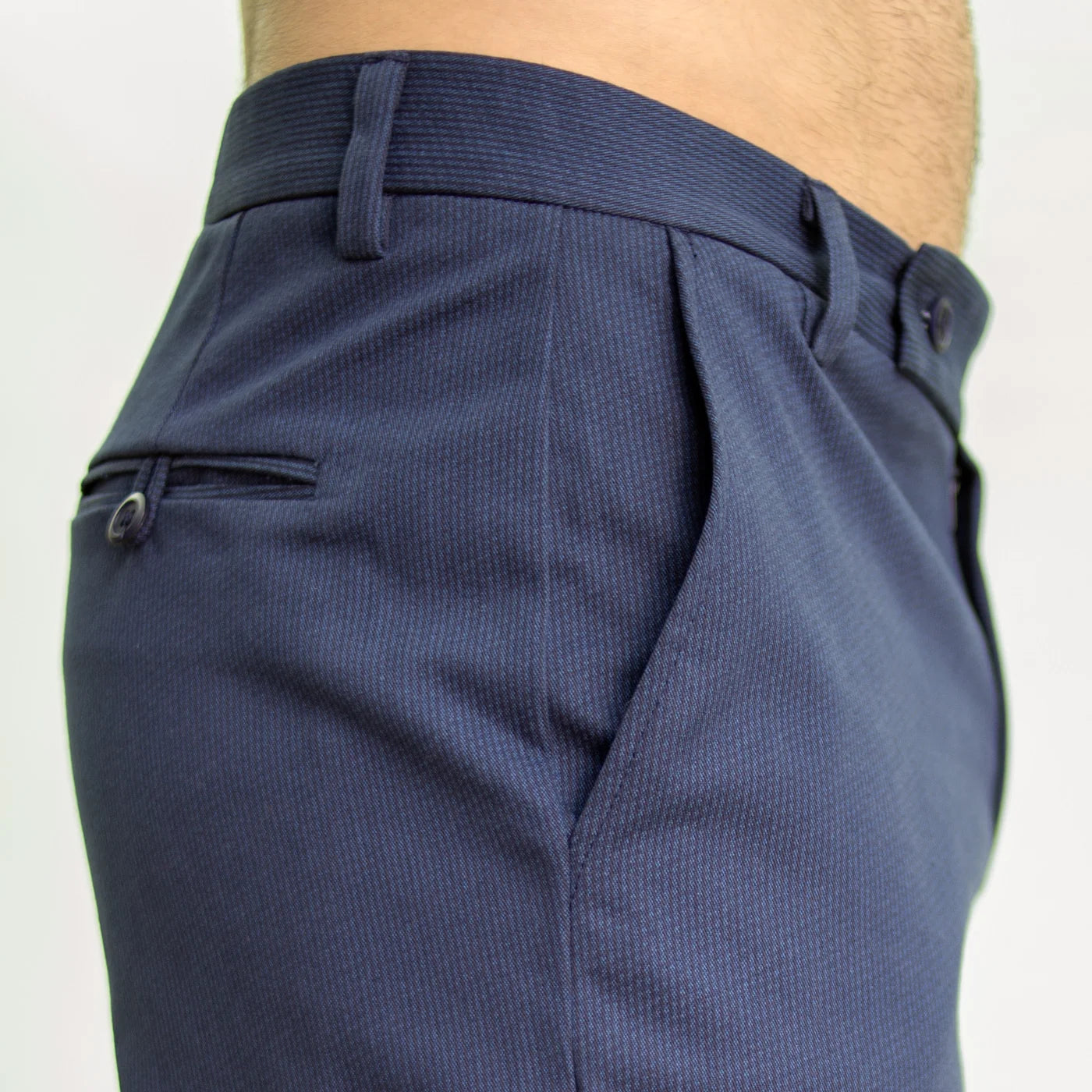 Classic Straight Navy Blue Trousers