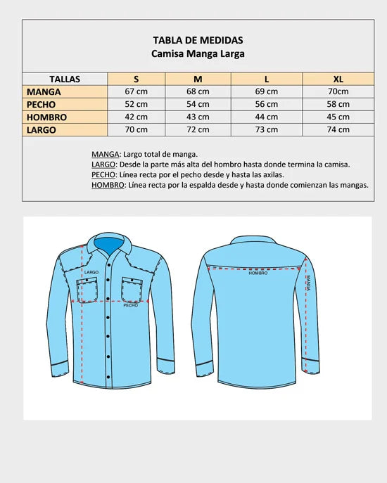 Camisa Jean Militar SlimFit Manga Larga