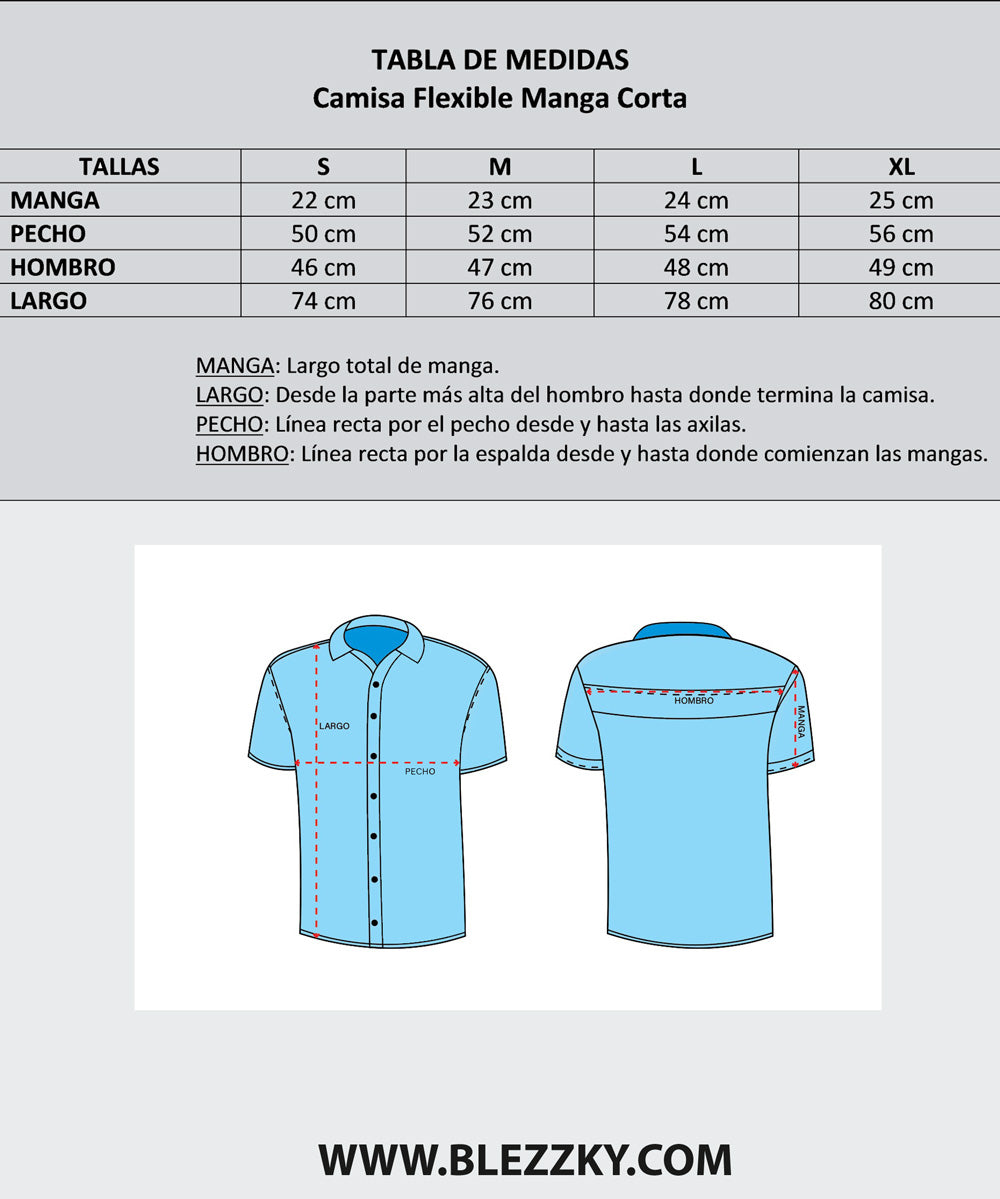Camisa Flexible SlimFit Manga Corta Rosada