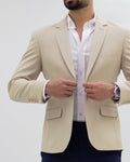 Slim-fit Beige Blazer