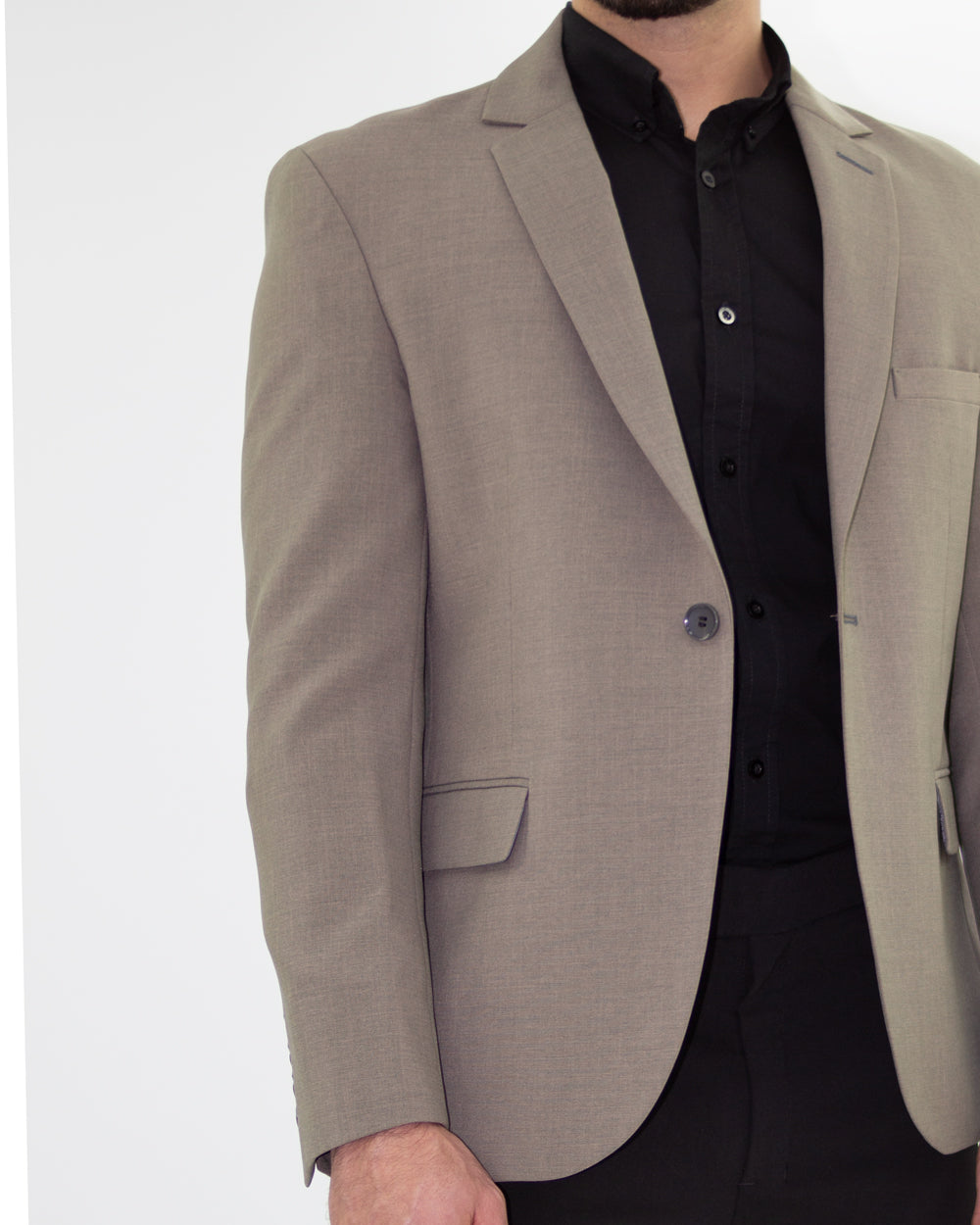 Blazer SlimFit Café Grisáceo