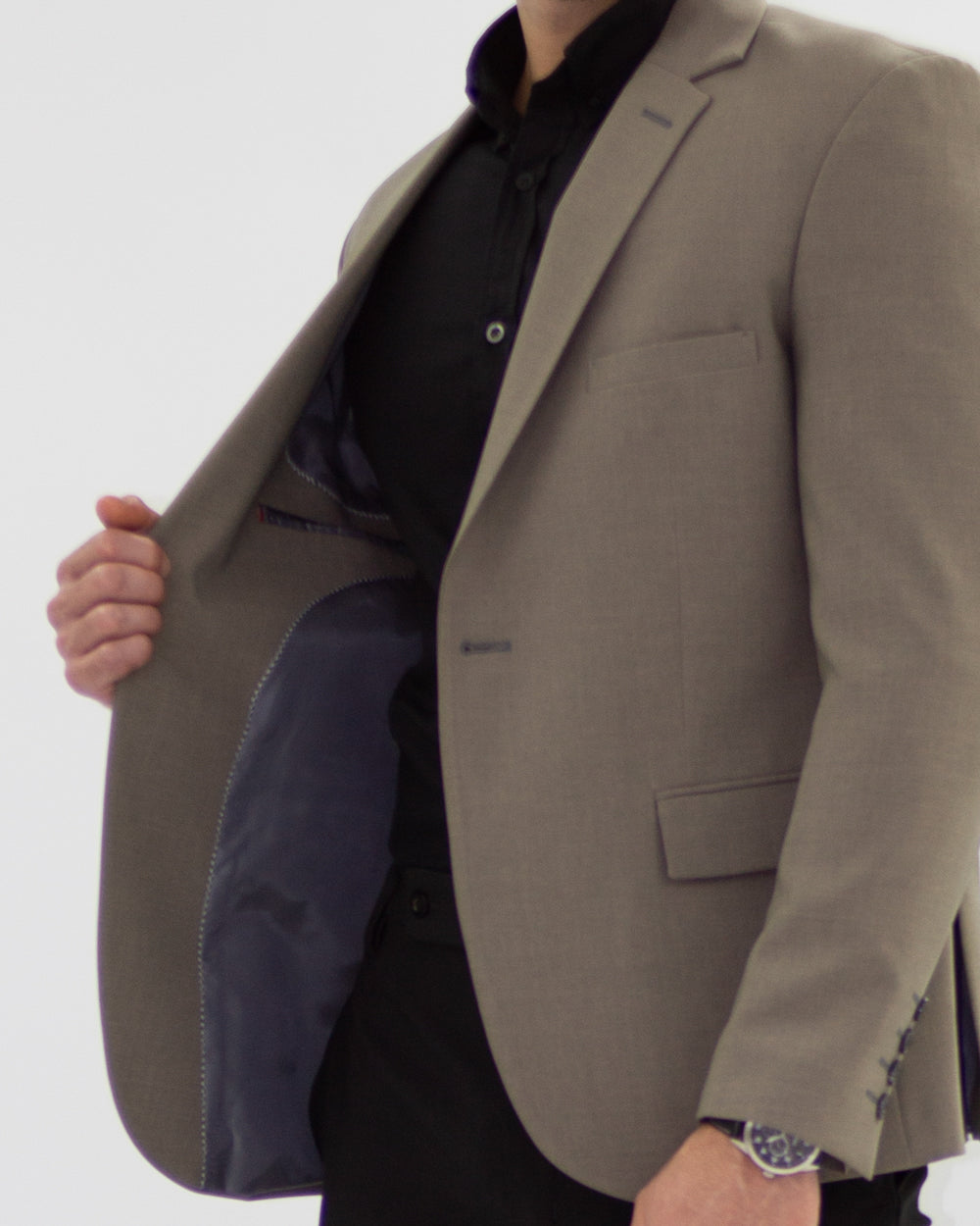 Blazer SlimFit Café Grisáceo