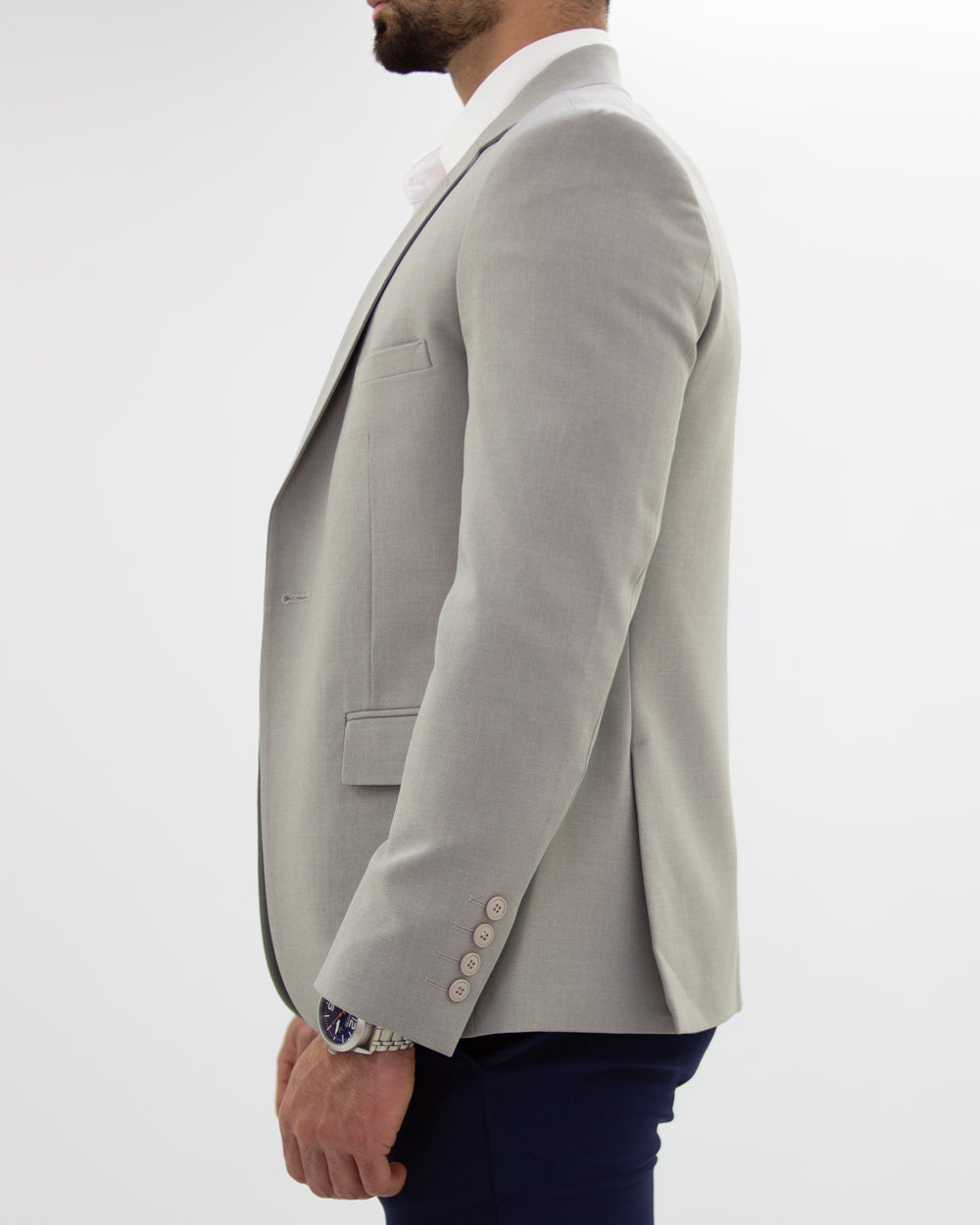Blazer SlimFit Gris Claro