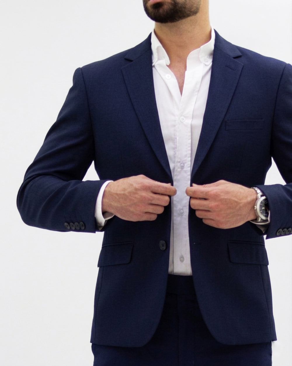 Light Gray Slim-Fit Blazer