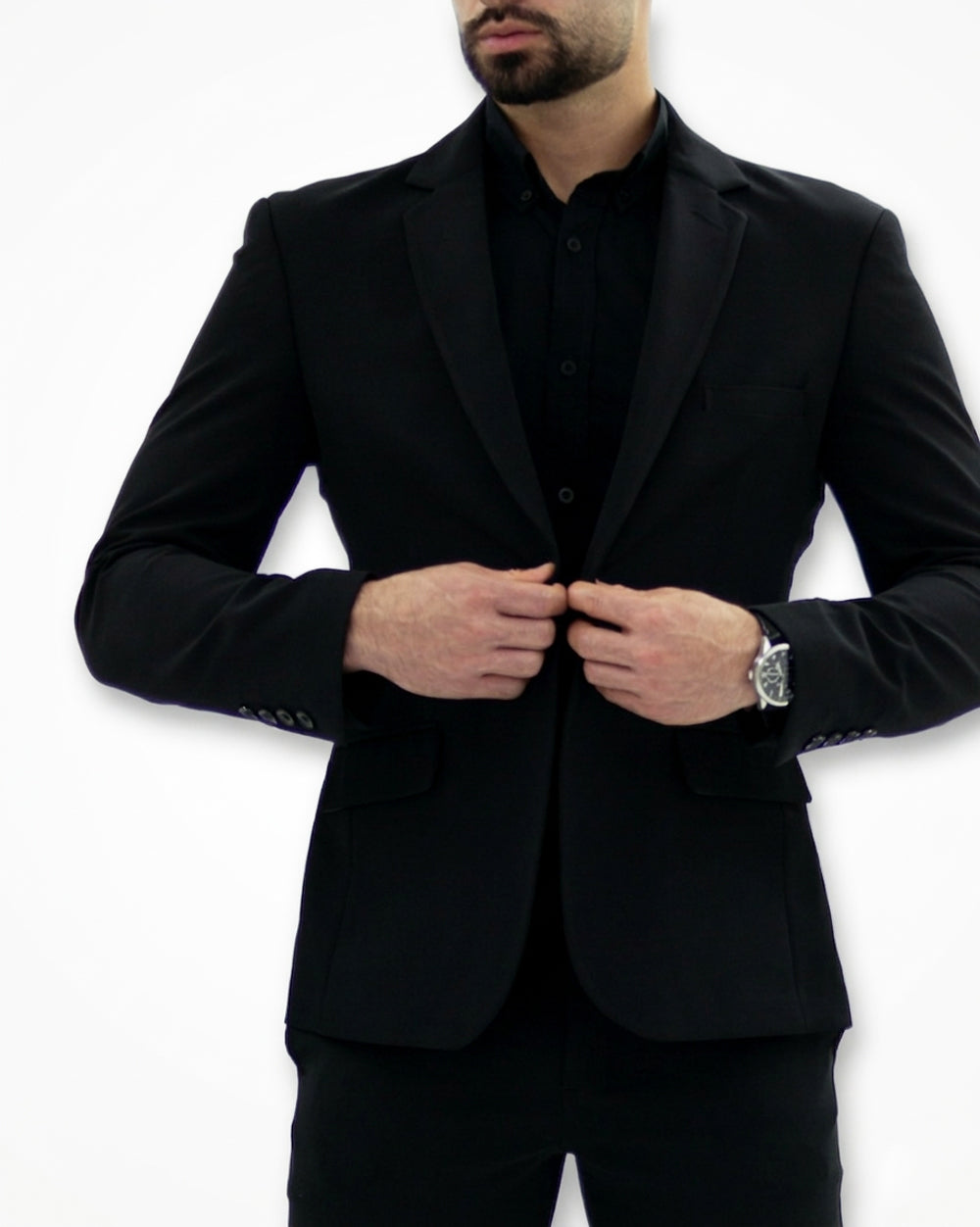 Slim-Fit Black Blazer