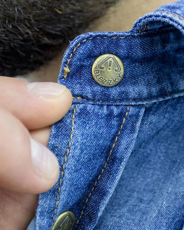 SlimFit Degraded Short Sleeve Jean Shirt