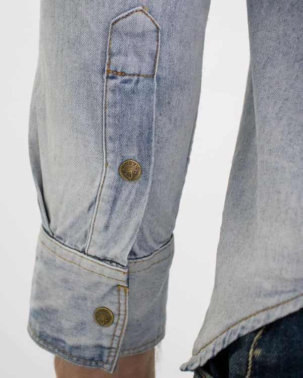 Camisa Jean en Degrade SlimFit Manga Larga