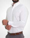 Flexible White Long Sleeve Shirt