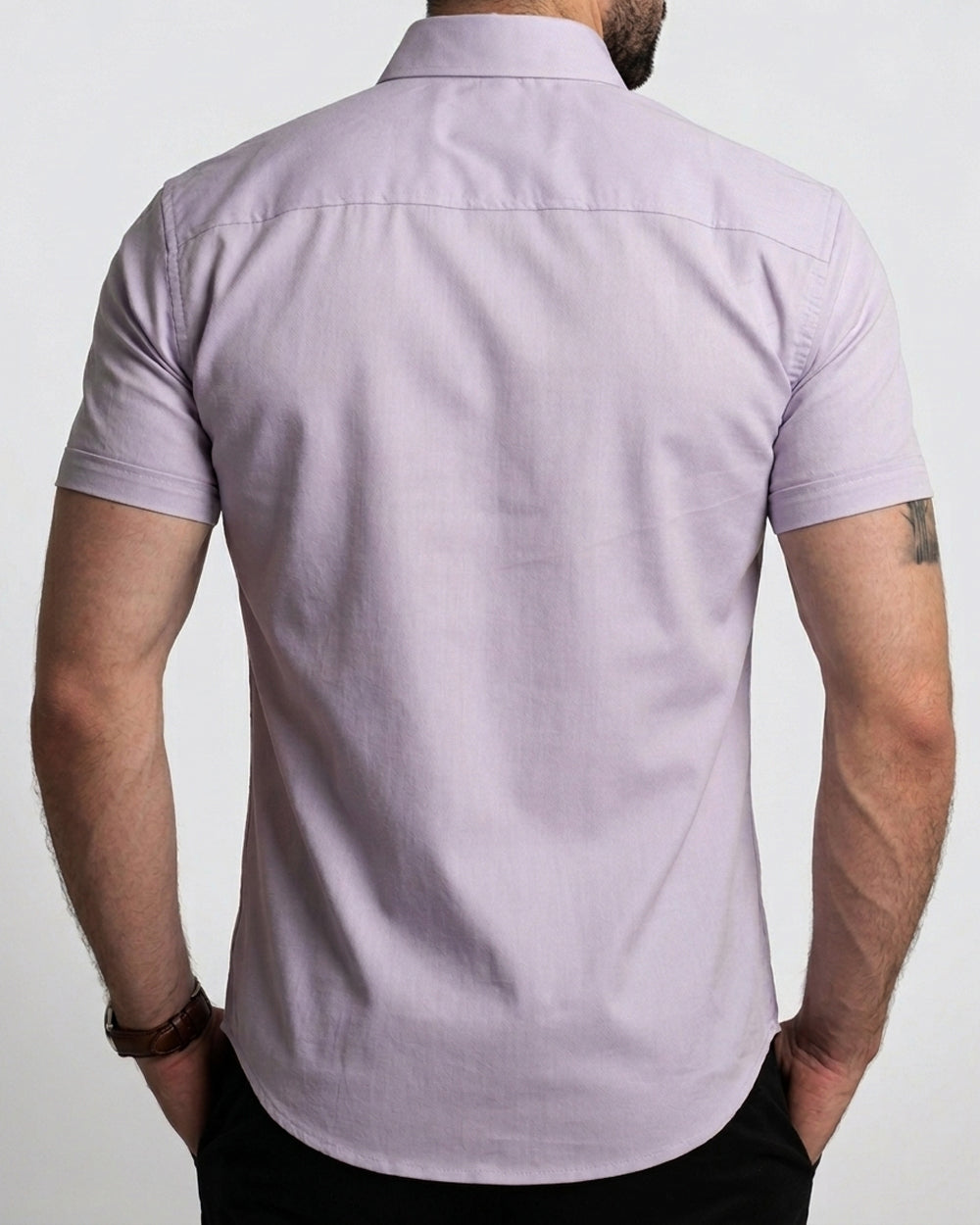 Flexible Light Gray Short-Sleeve Shirt