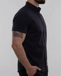 Flexible Black Short Sleeve Shirt