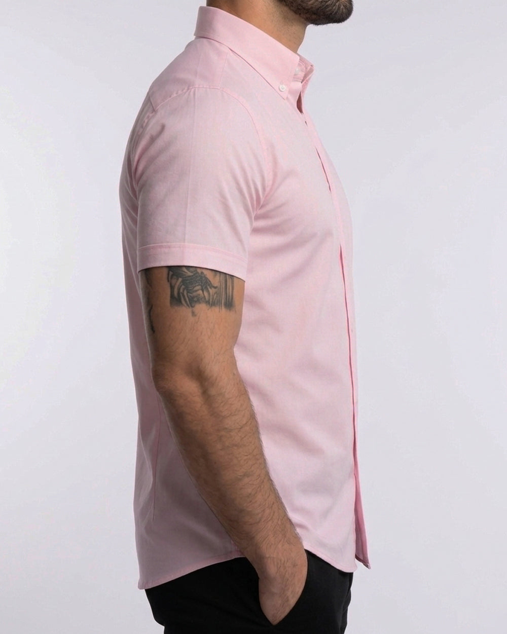 Flexible Light Gray Short-Sleeve Shirt