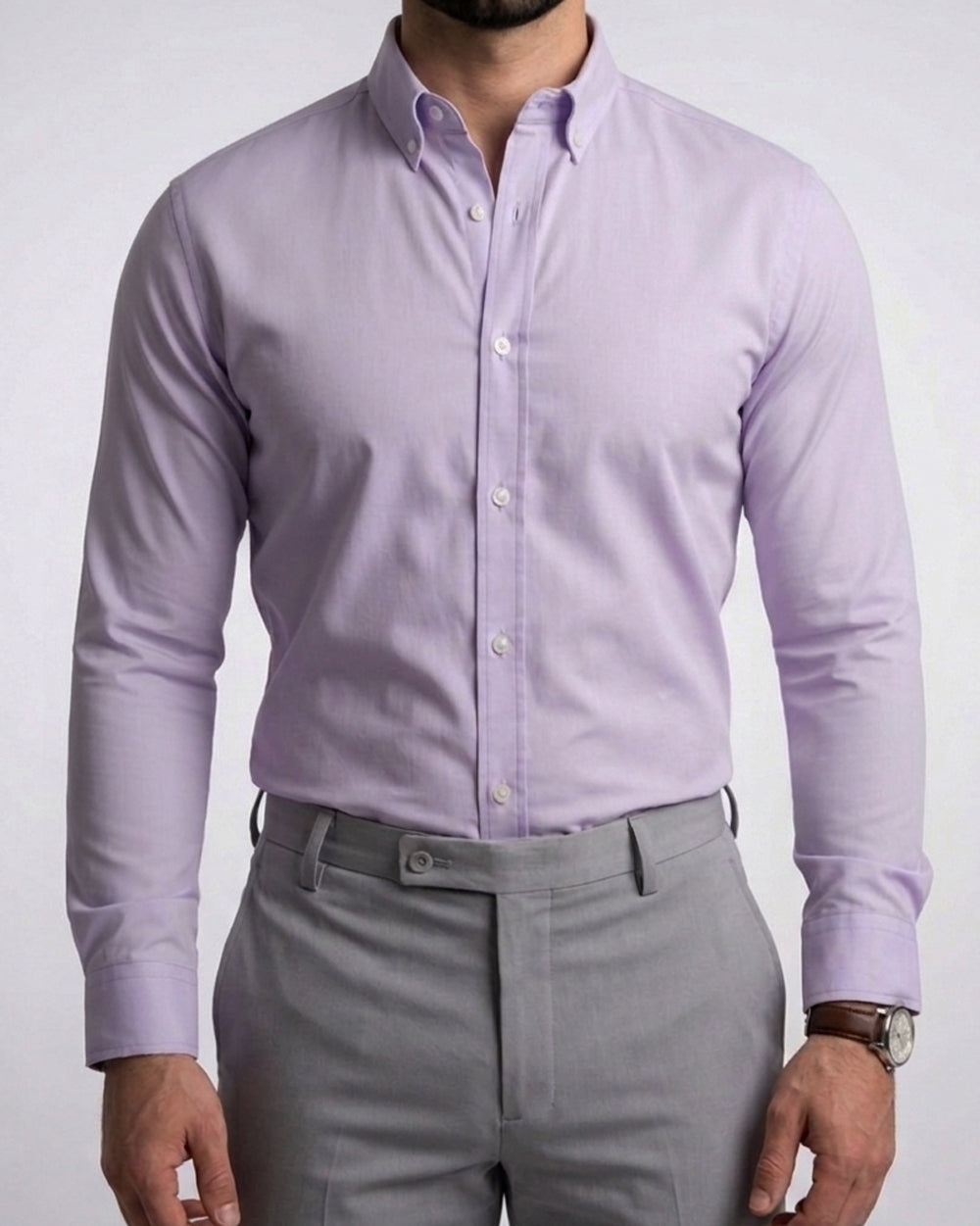 Flexible Long Sleeve Lilac Shirt