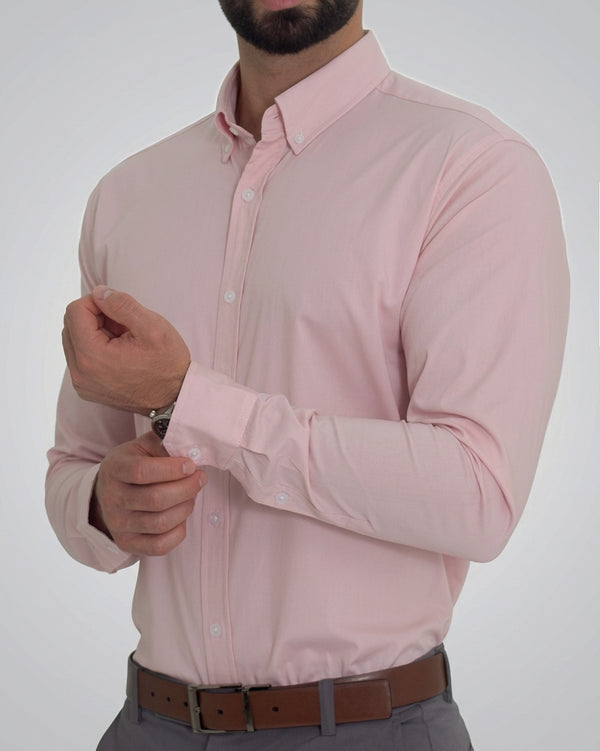 Camisa Flexible Manga Larga Salmon