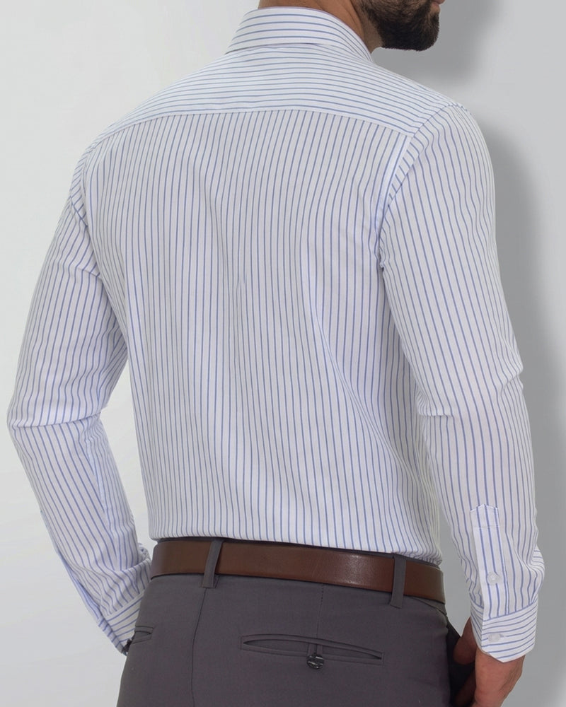 Flexible White Long Sleeve Shirt