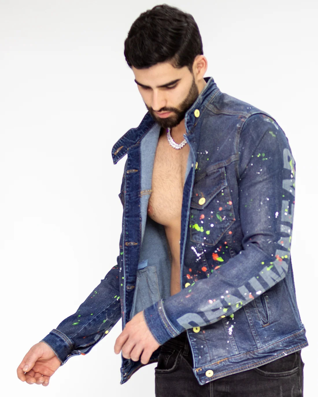 Chaqueta Denim Pintada