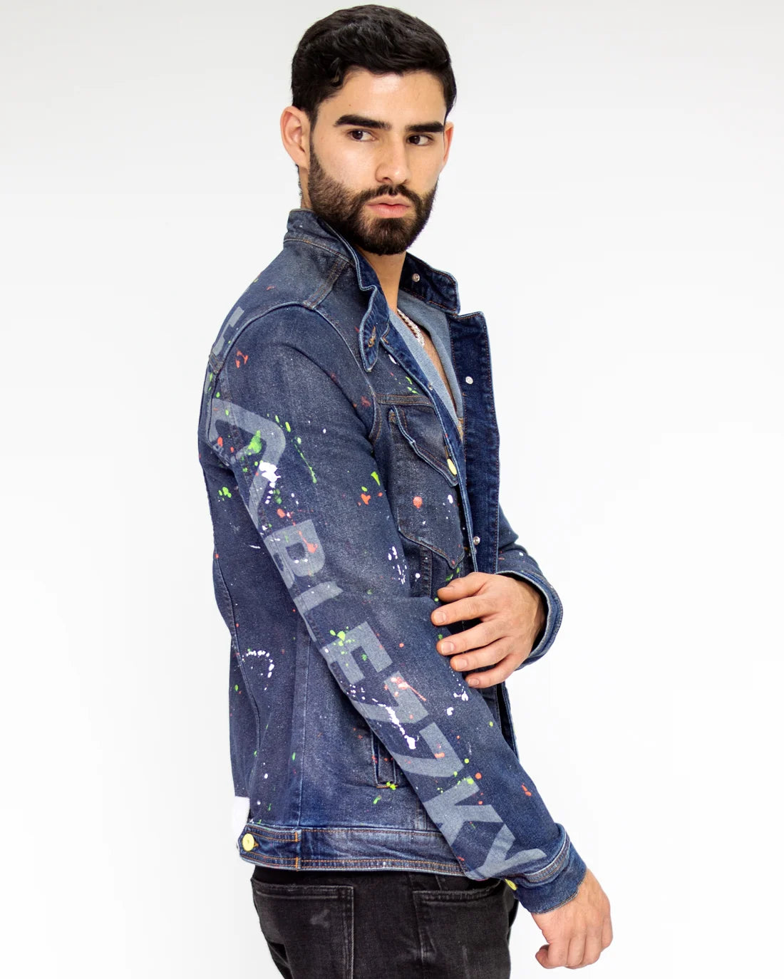 Chaqueta Denim Pintada