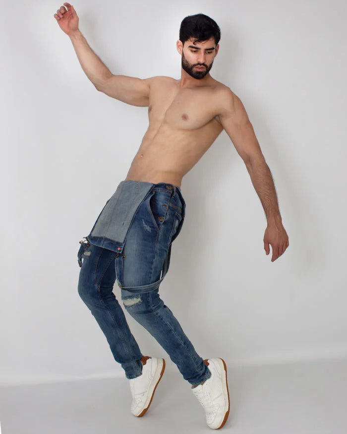 Dark Blue SlimFit Denim Overalls